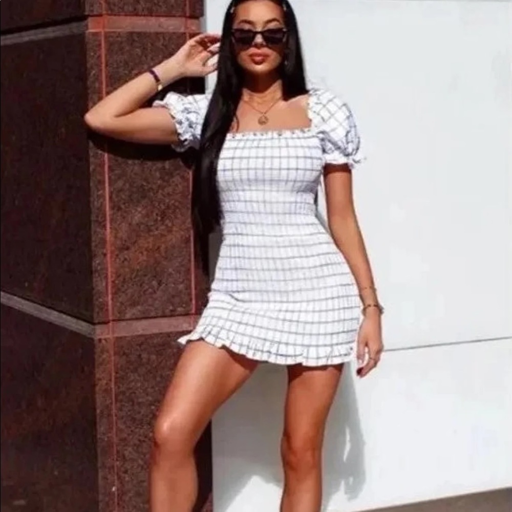 Ruffled mini dress